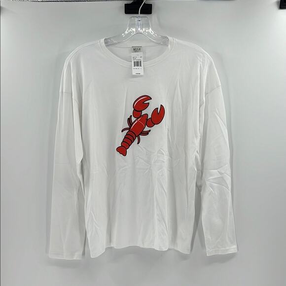 KULE Tops - KULE Women's The Boyfriend Long Sleeve Tee - Lobster - Small - New with tags
